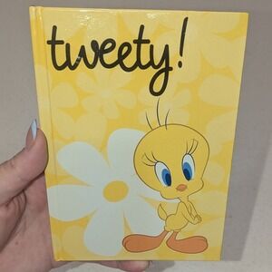 Looney Tunes Tweety Bird Journal Yellow Floral Hardcover Notebook 90s Y2K